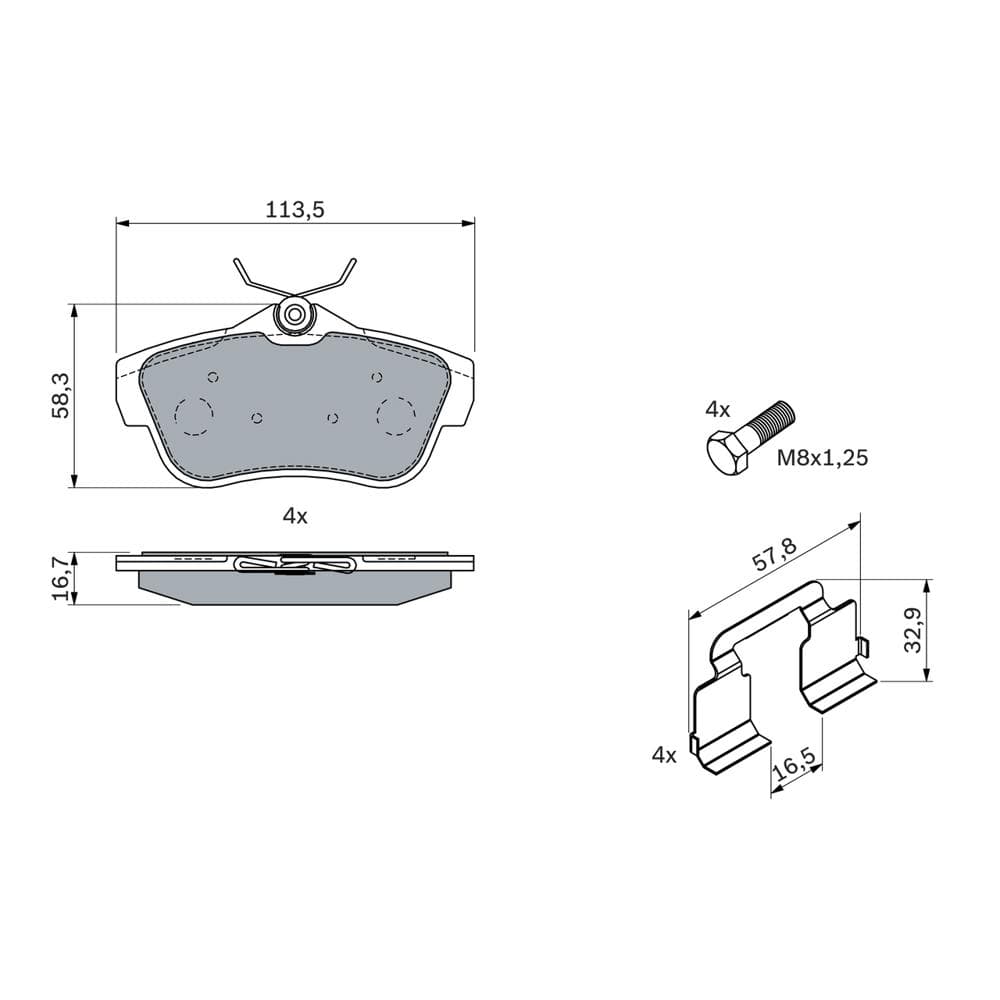 Set placute frana disc BOSCH 0 986 494 192