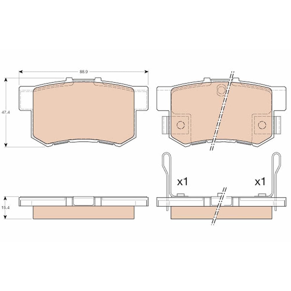 Set placute frana disc TRW GDB3175