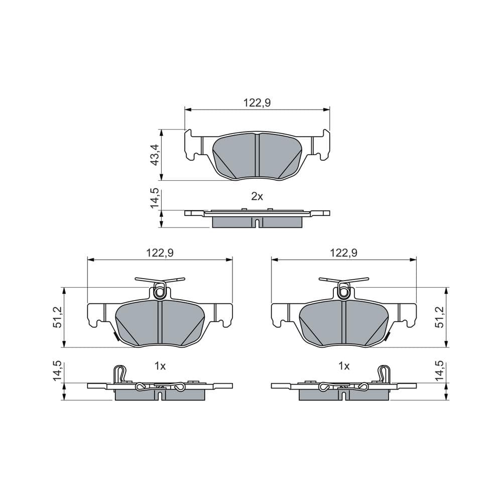 Set placute frana disc BOSCH 0 986 460 027