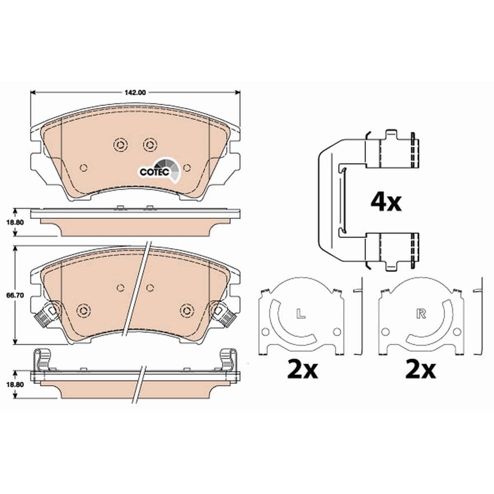Set placute frana disc TRW GDB1783