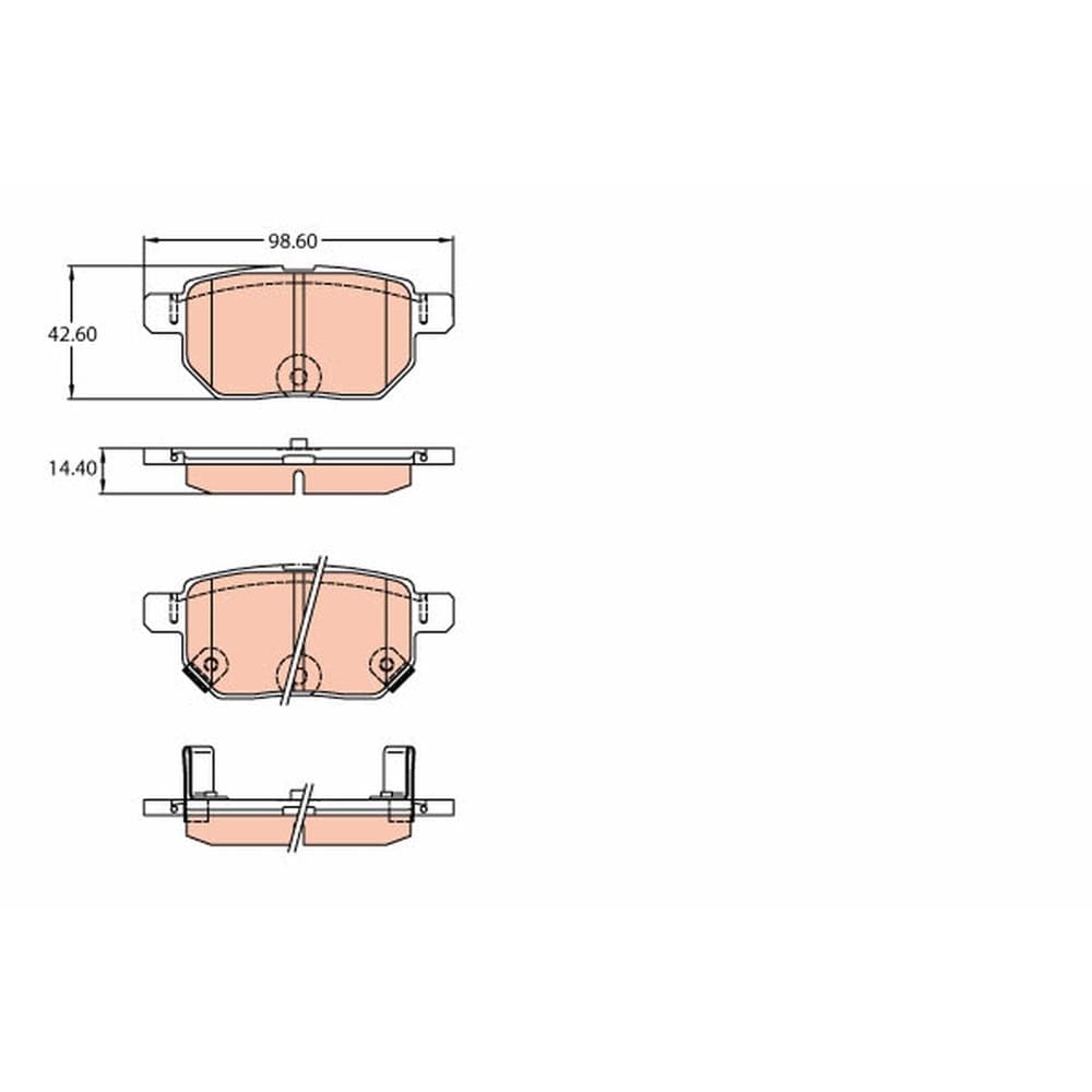Set placute frana disc TRW GDB3454