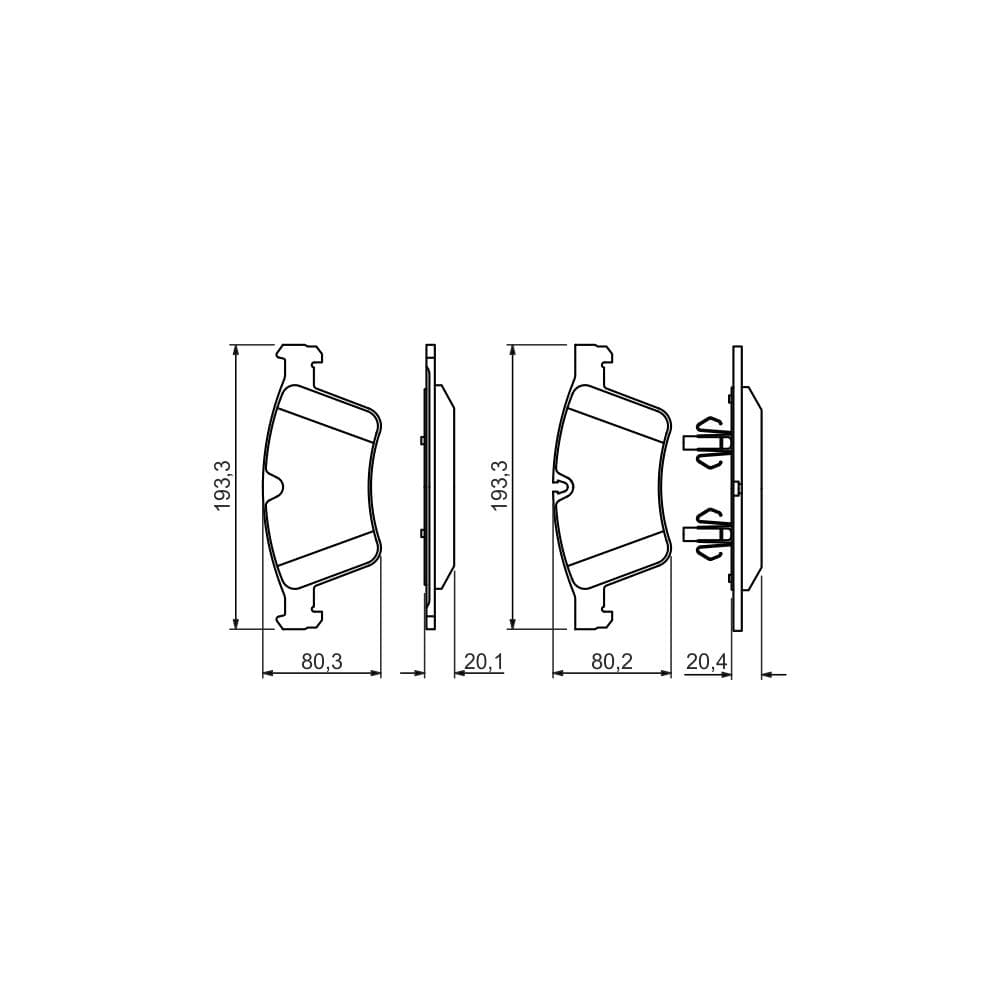Set placute frana disc BOSCH 0 986 494 427