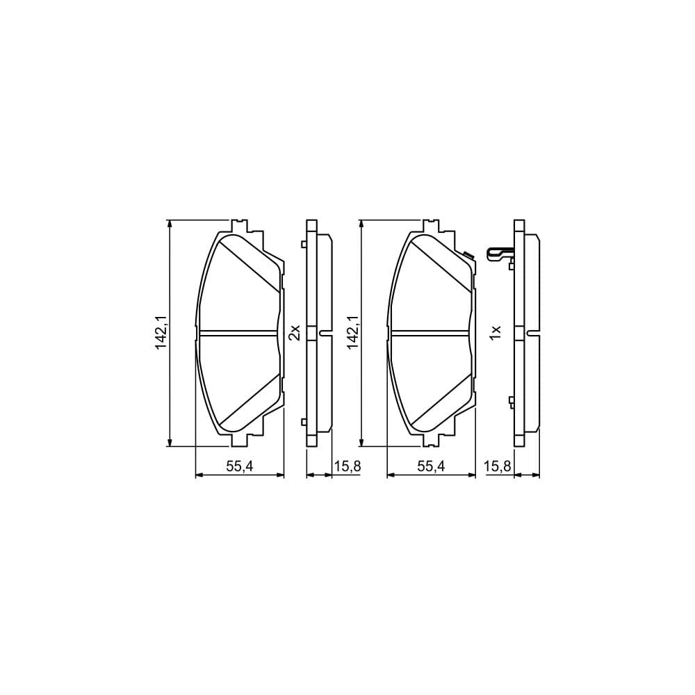 Set placute frana disc BOSCH 0 986 494 804