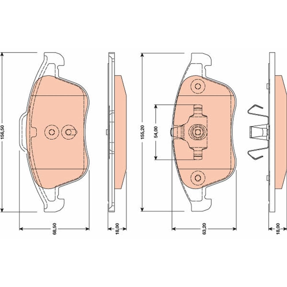 Set placute frana disc TRW GDB1788