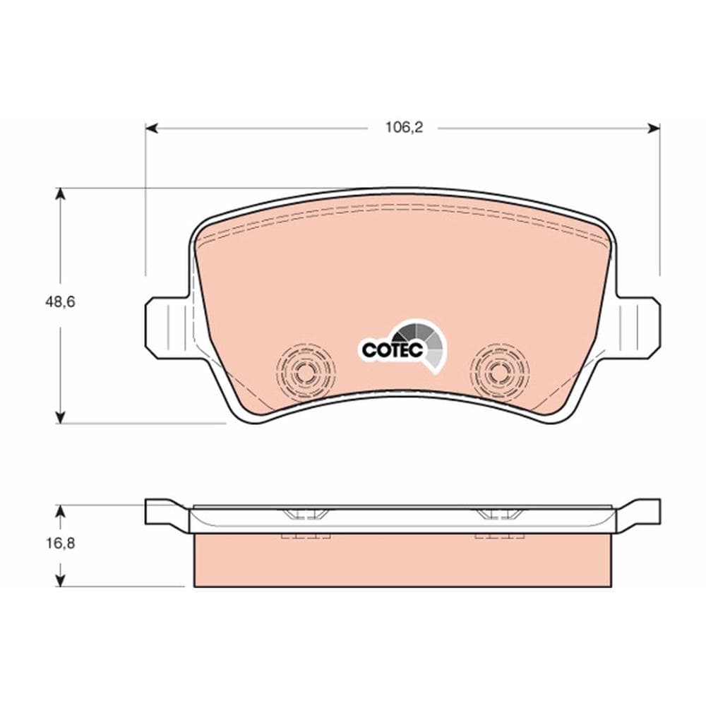 Set placute frana disc TRW GDB1685