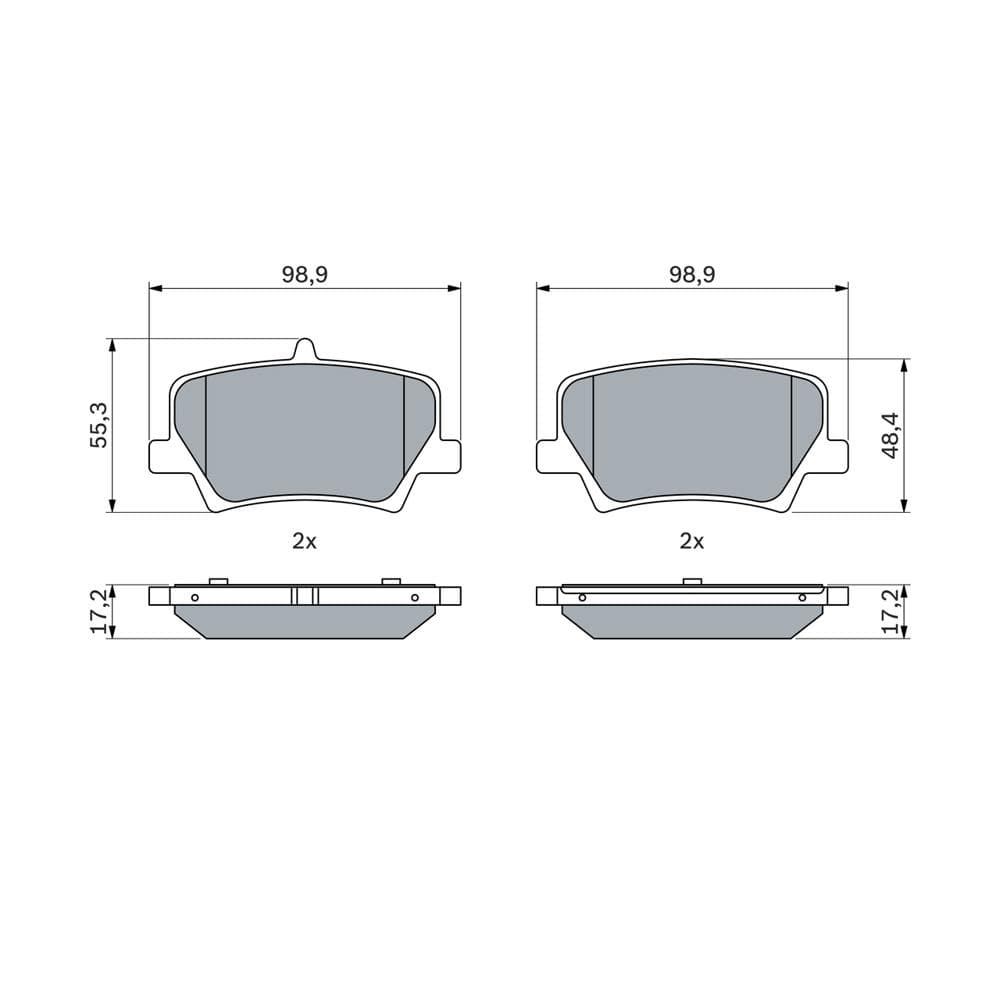 Set placute frana disc BOSCH 0 986 424 996