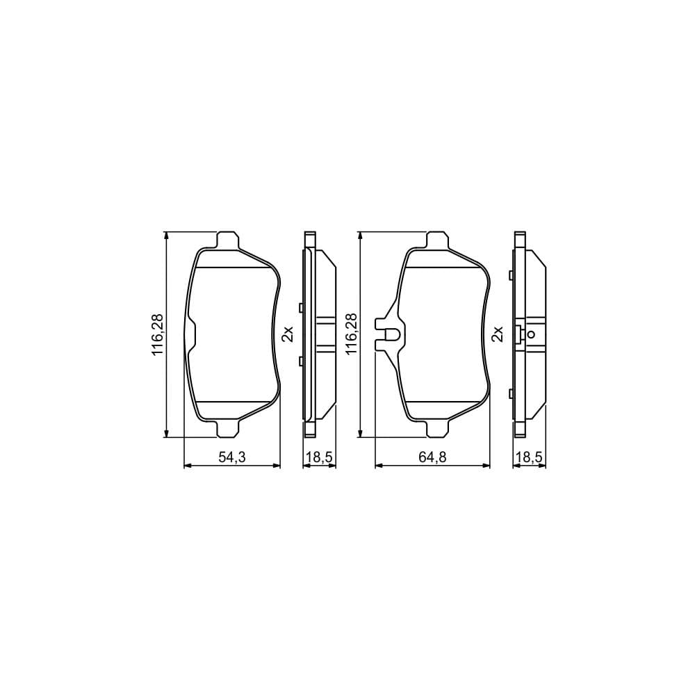 Set placute frana disc BOSCH 0 986 494 790
