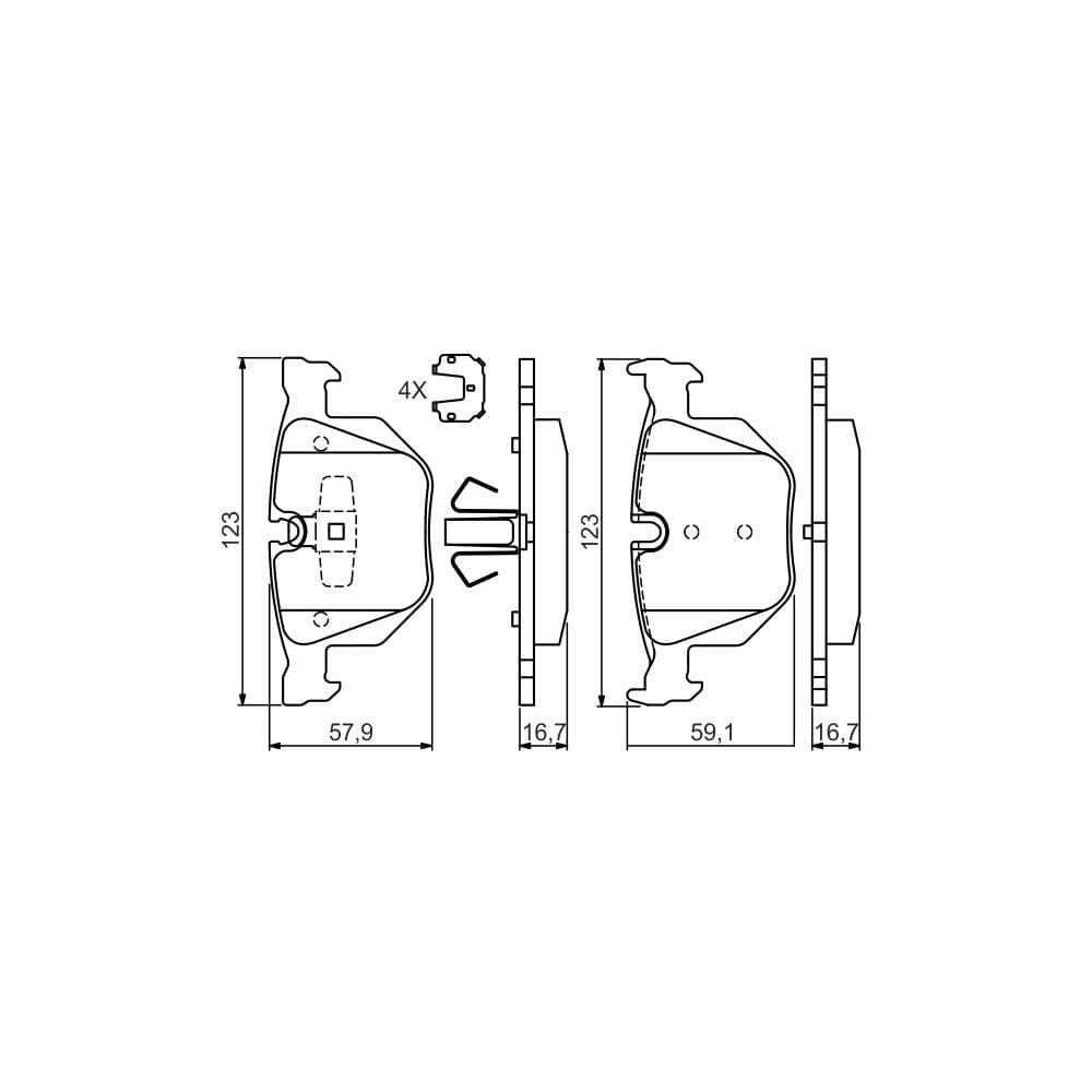 Set placute frana disc BOSCH 0 986 494 540