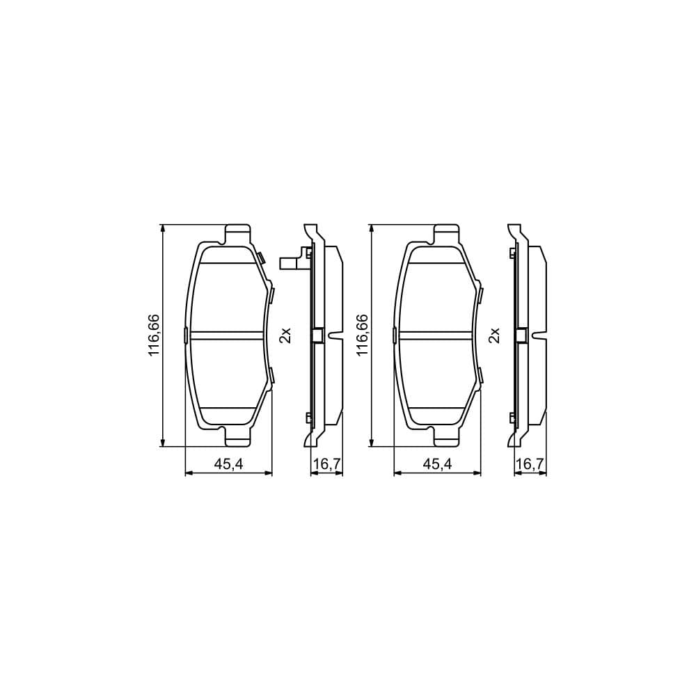 Set placute frana disc BOSCH 0 986 494 706