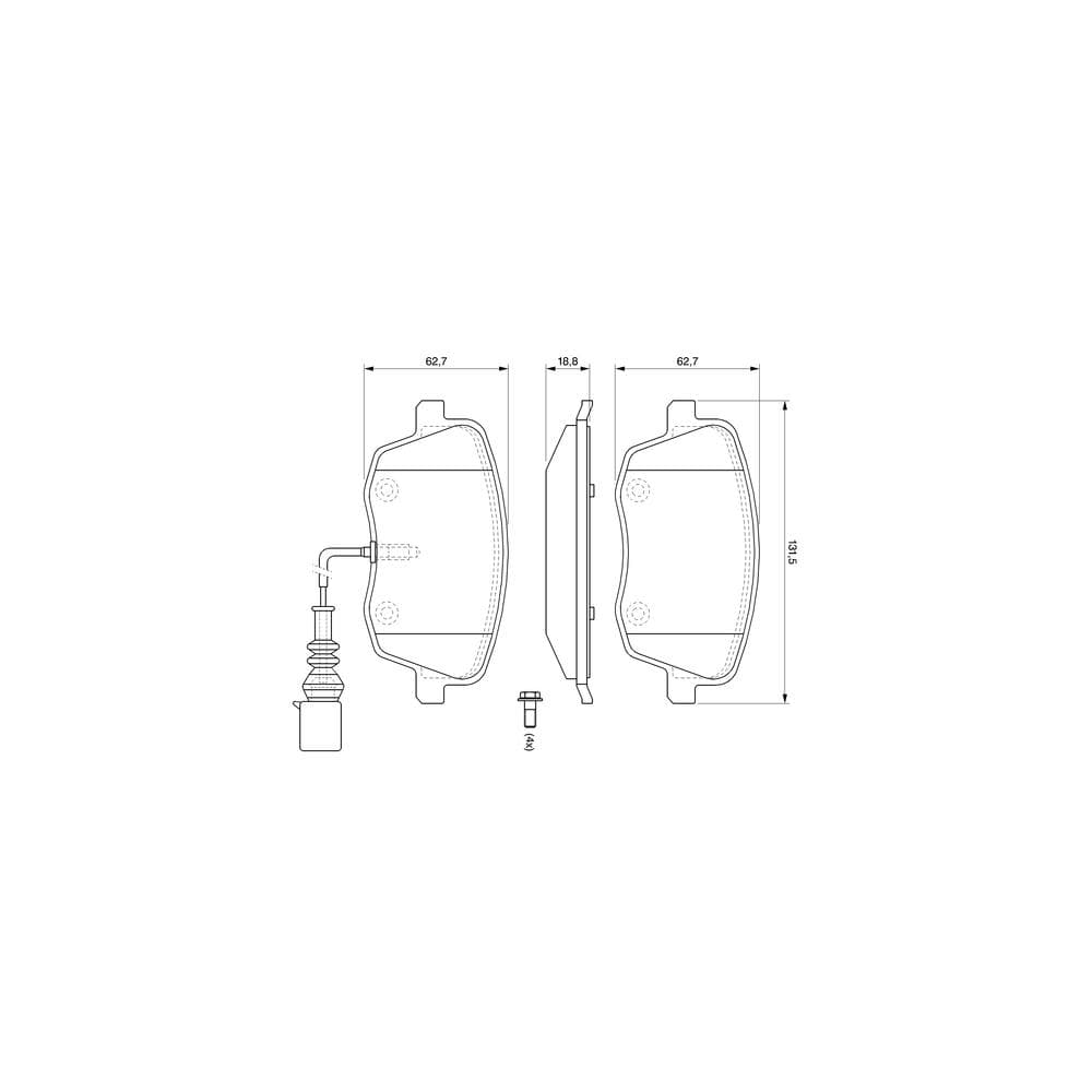 Set placute frana disc BOSCH 0 986 494 105