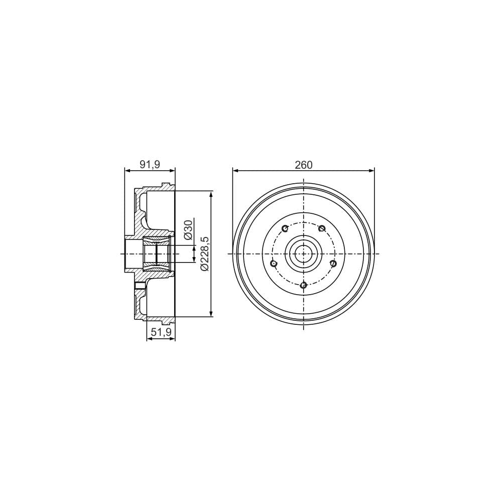 Tambur frana BOSCH 0 986 477 283