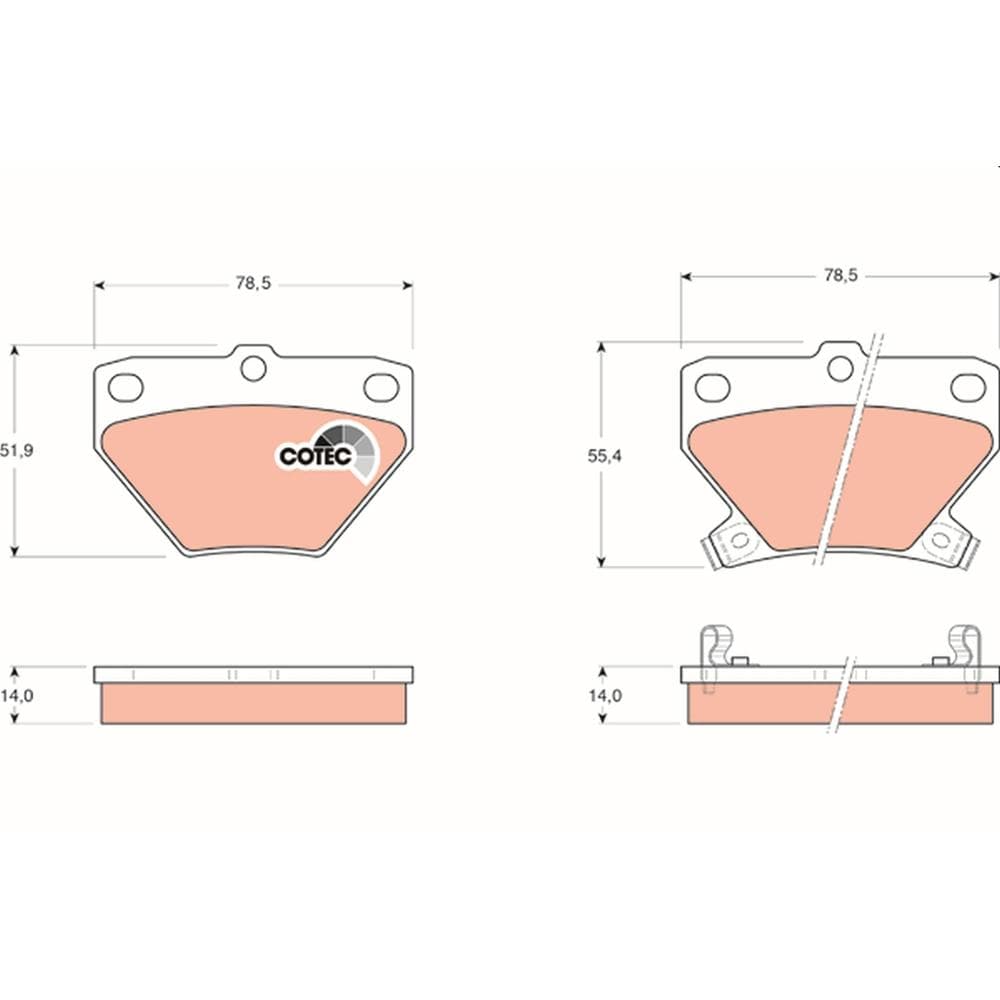 Set placute frana disc TRW GDB3243
