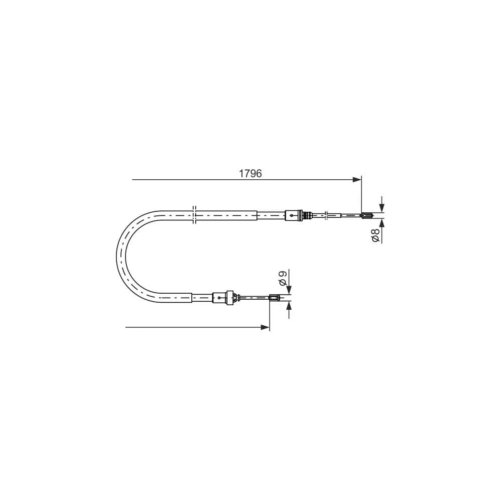 Cablu, frana de parcare BOSCH 1 987 477 235