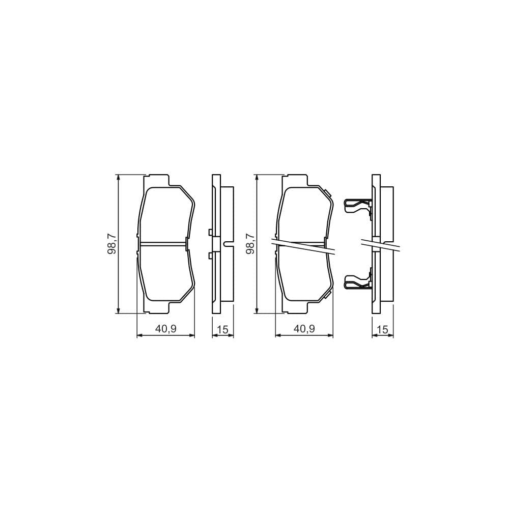Set placute frana disc BOSCH 0 986 494 417