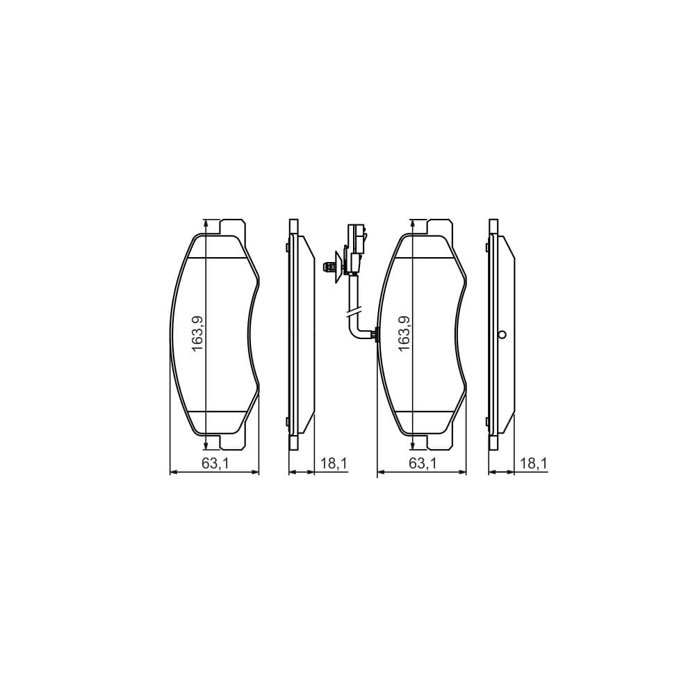 Set placute frana disc BOSCH 0 986 494 499