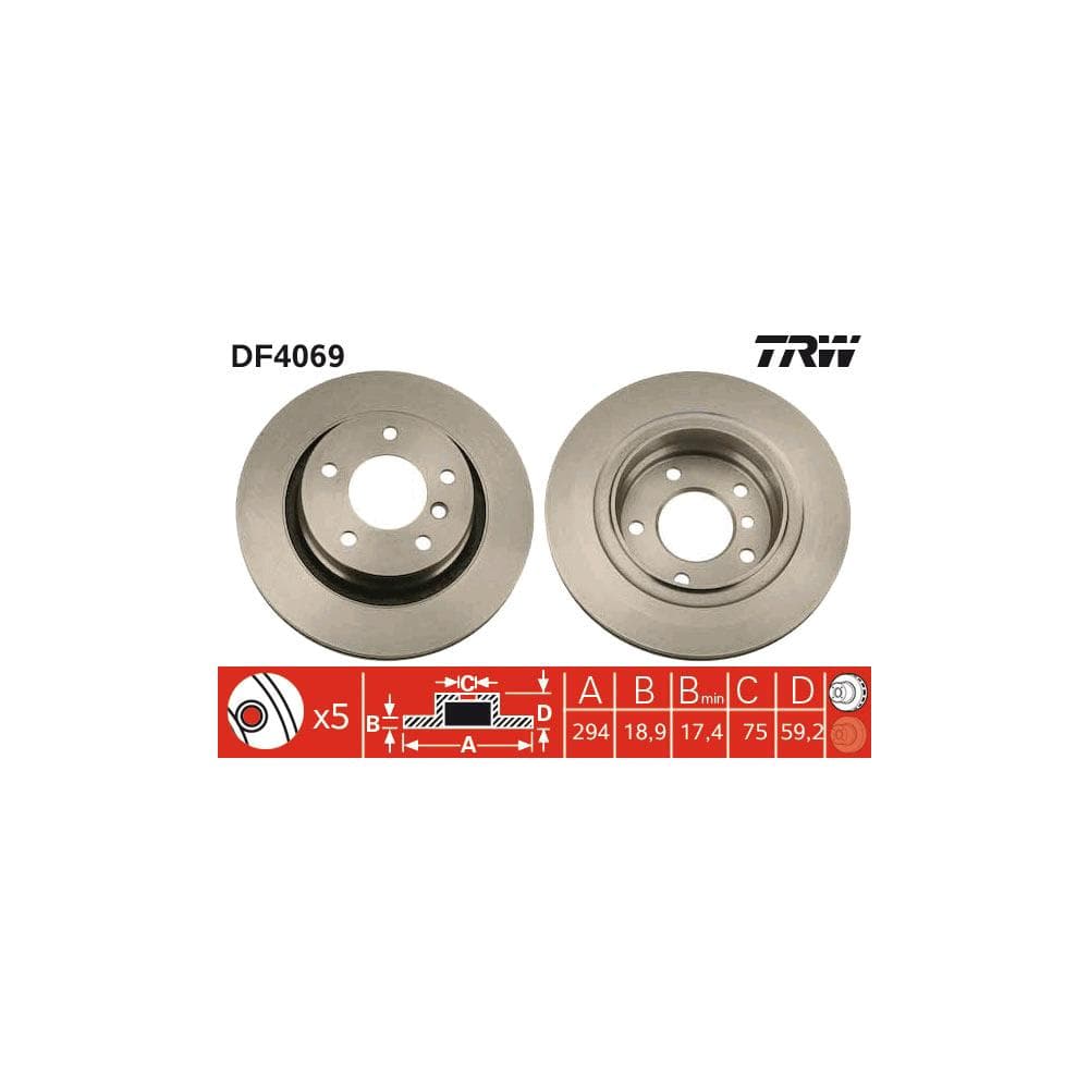 Disc frana TRW DF4069