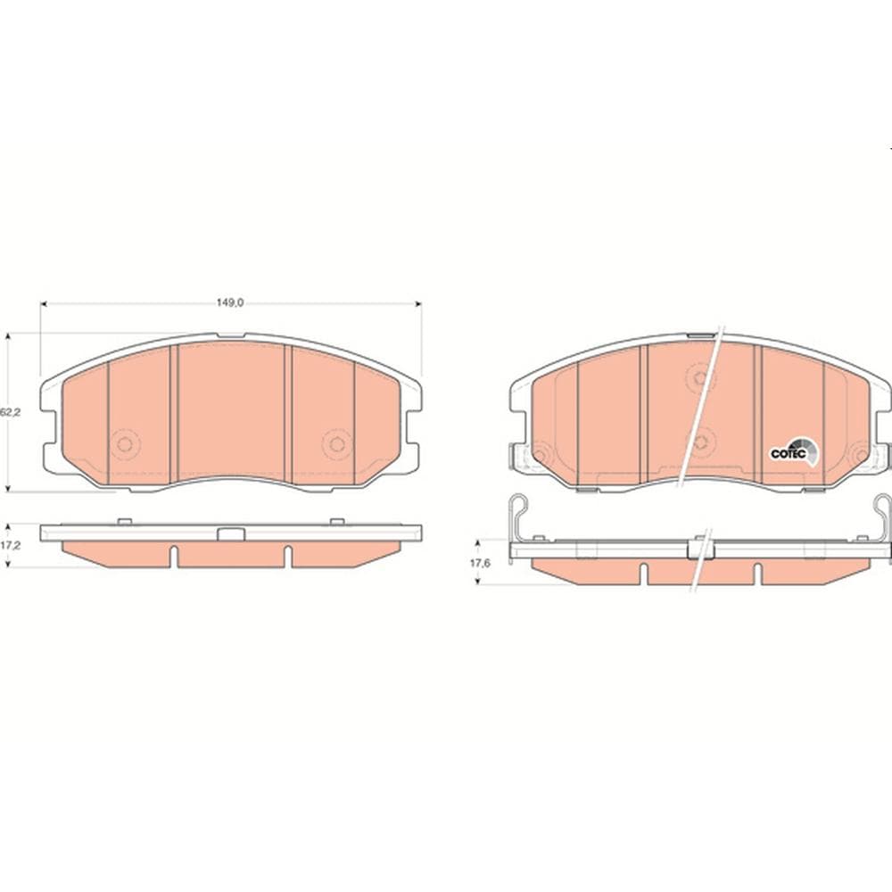 Set placute frana disc TRW GDB1715