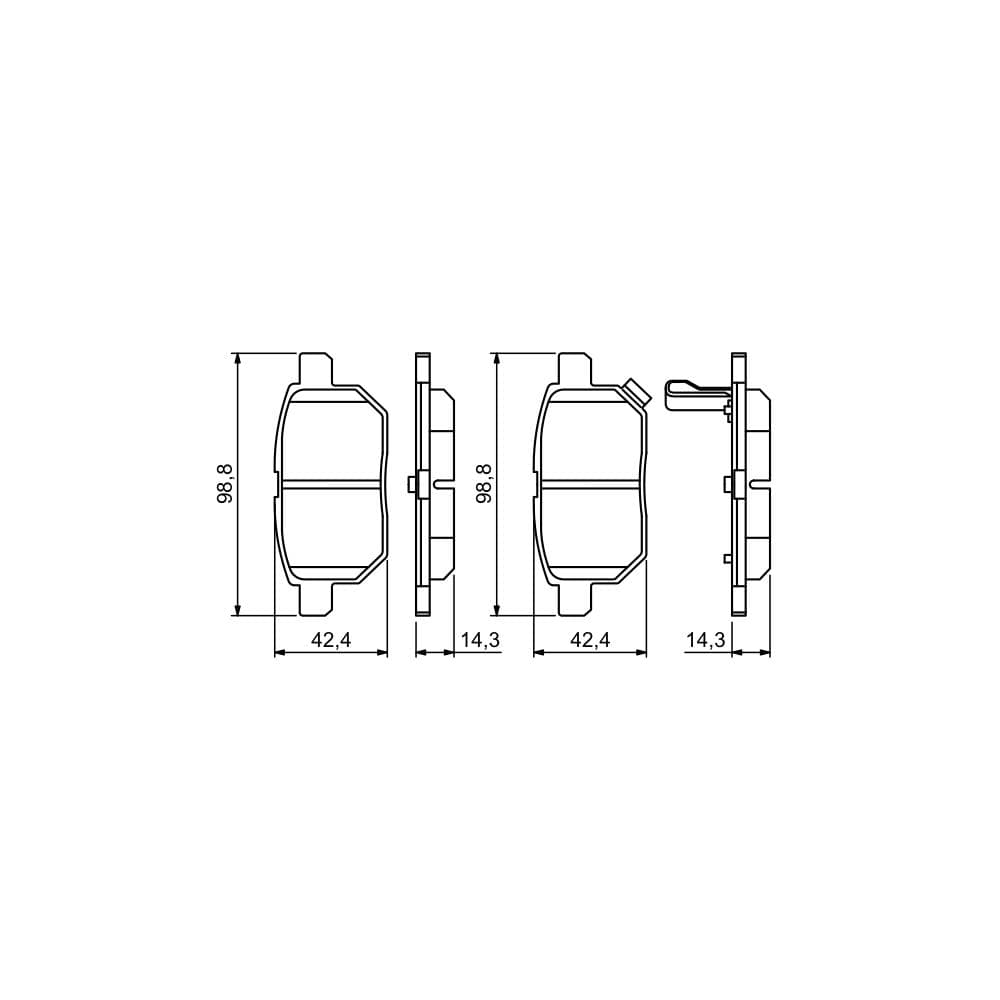 Set placute frana disc BOSCH 0 986 494 255