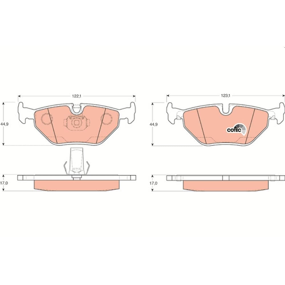 Set placute frana disc TRW GDB1265