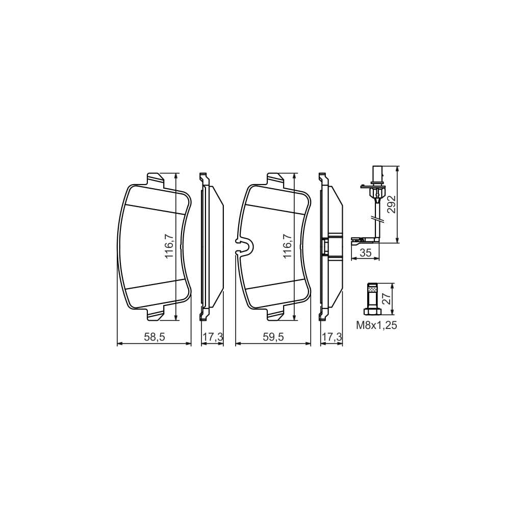 Set placute frana disc BOSCH 0 986 494 446
