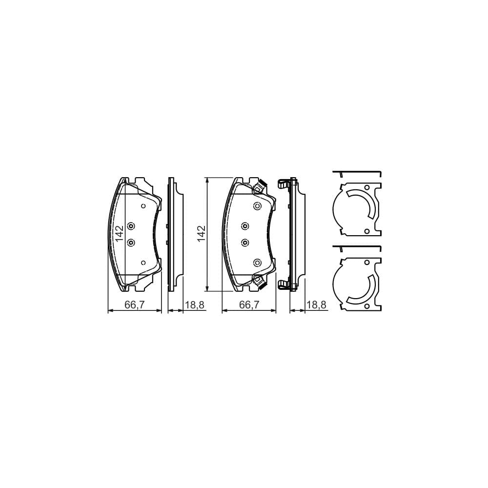 Set placute frana disc BOSCH 0 986 494 275