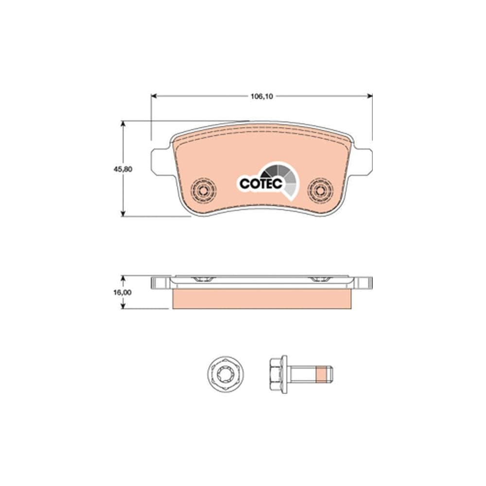 Set placute frana disc TRW GDB1791