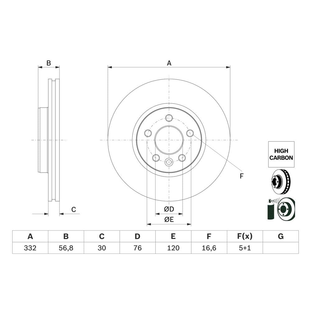 Disc frana BOSCH 0 986 479 F04