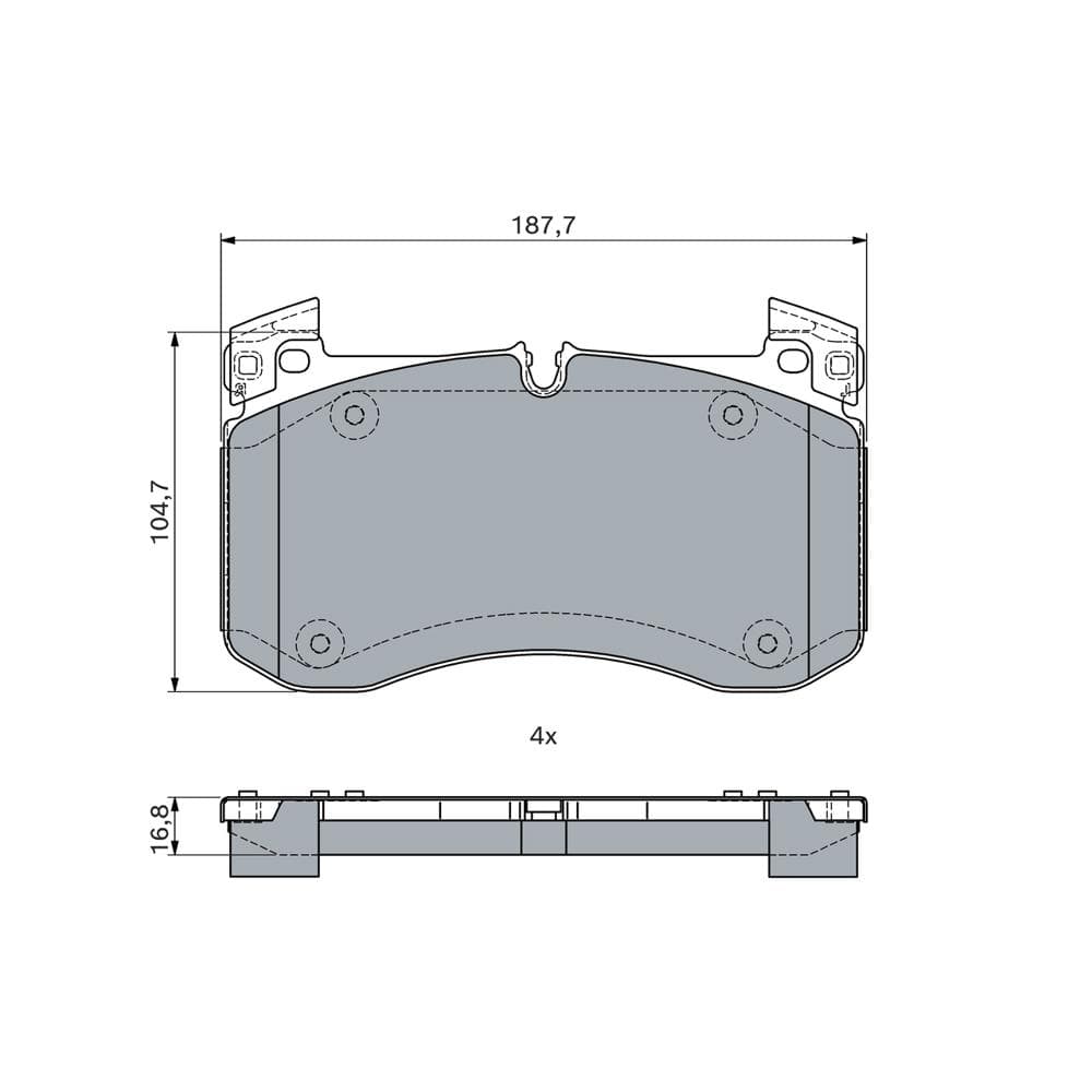 Set placute frana disc BOSCH 0 986 460 037
