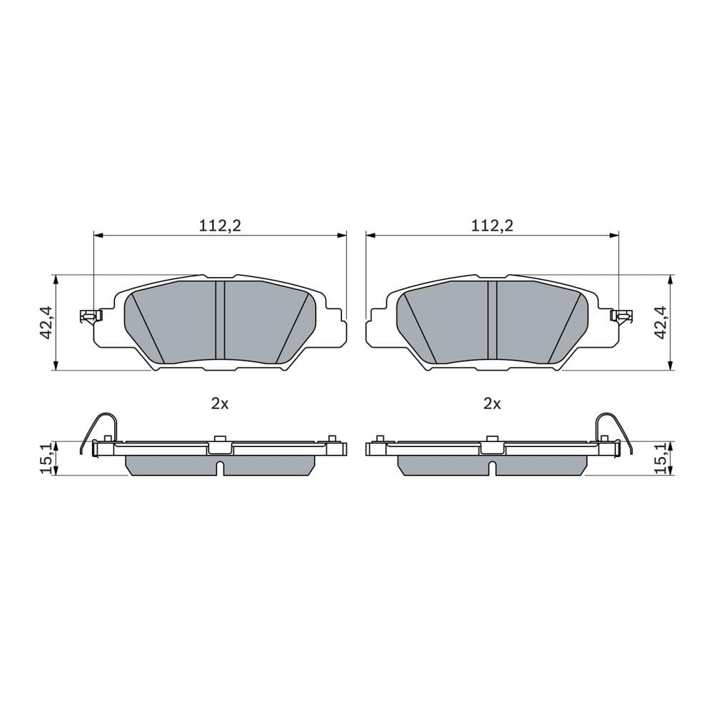 Set placute frana disc BOSCH 0 986 460 006