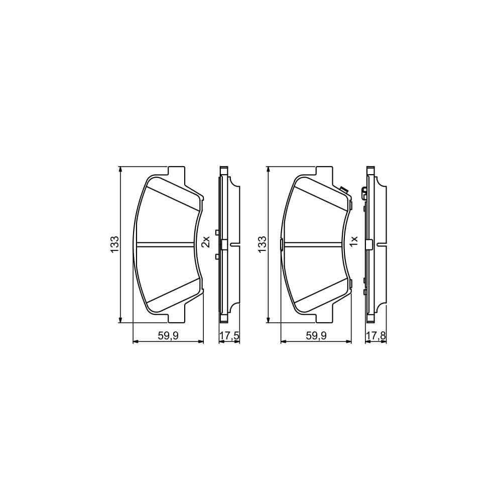 Set placute frana disc BOSCH 0 986 494 712