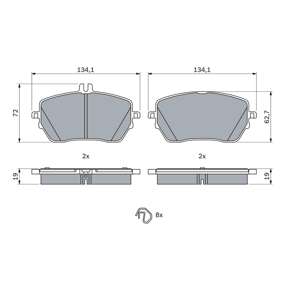 Set placute frana disc BOSCH 0 986 424 887