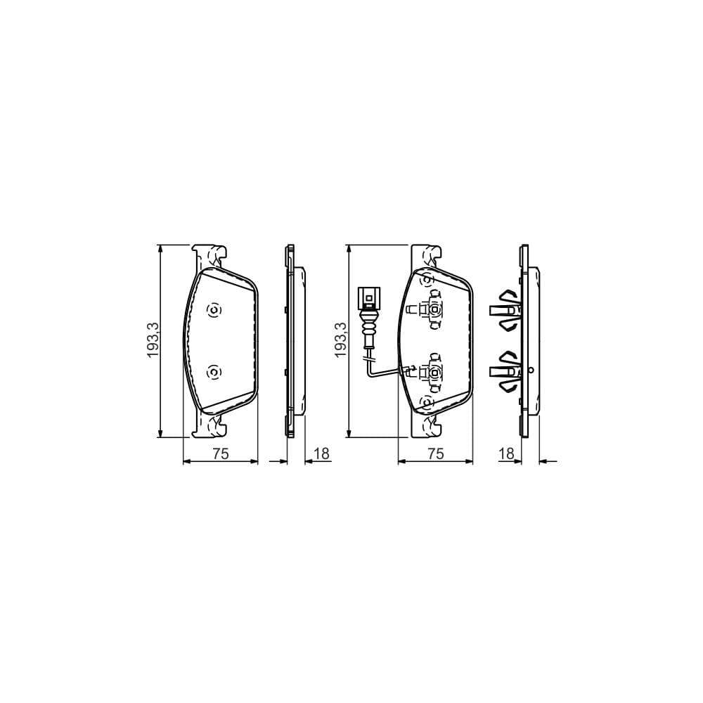 Set placute frana disc BOSCH 0 986 494 553