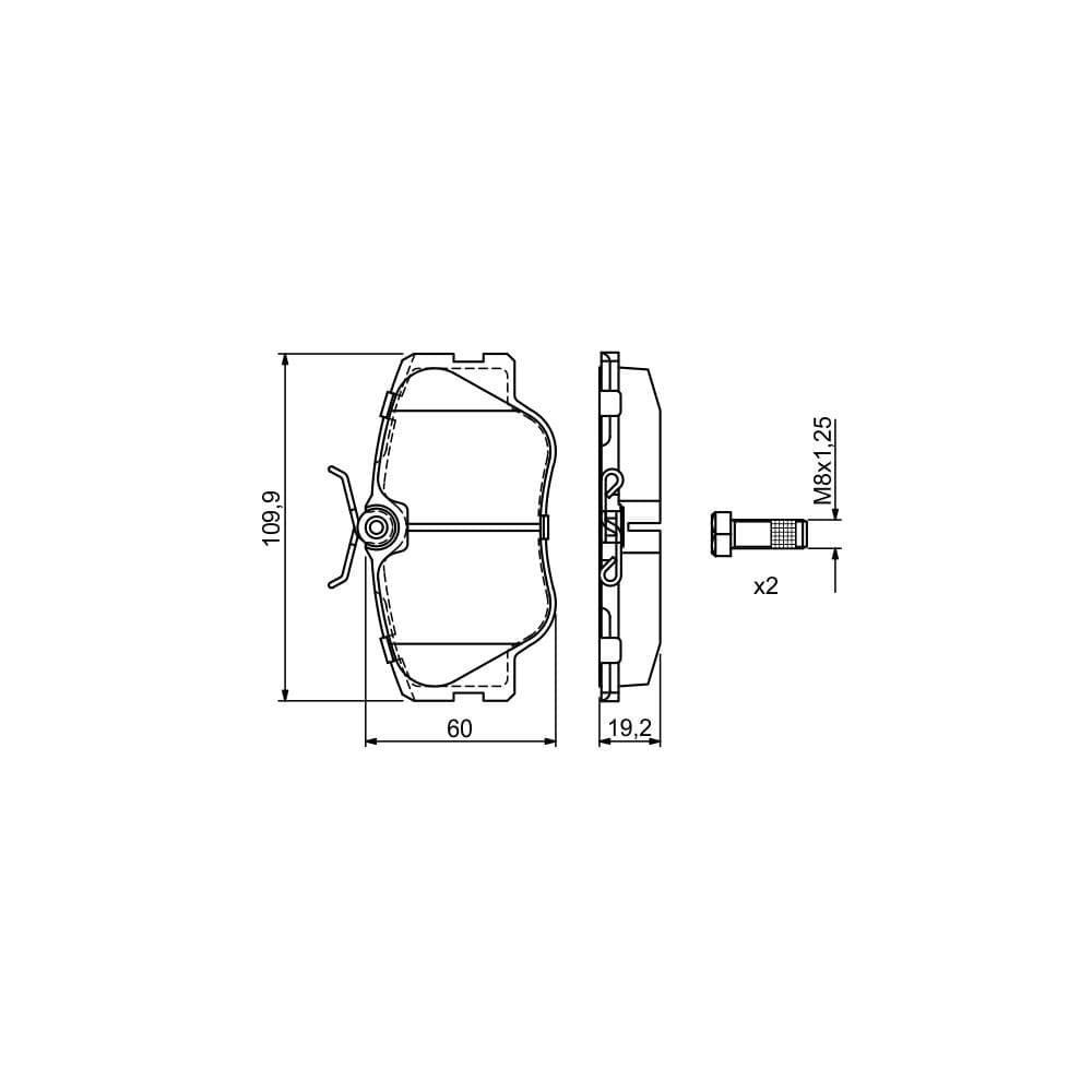 Set placute frana disc BOSCH 0 986 469 410
