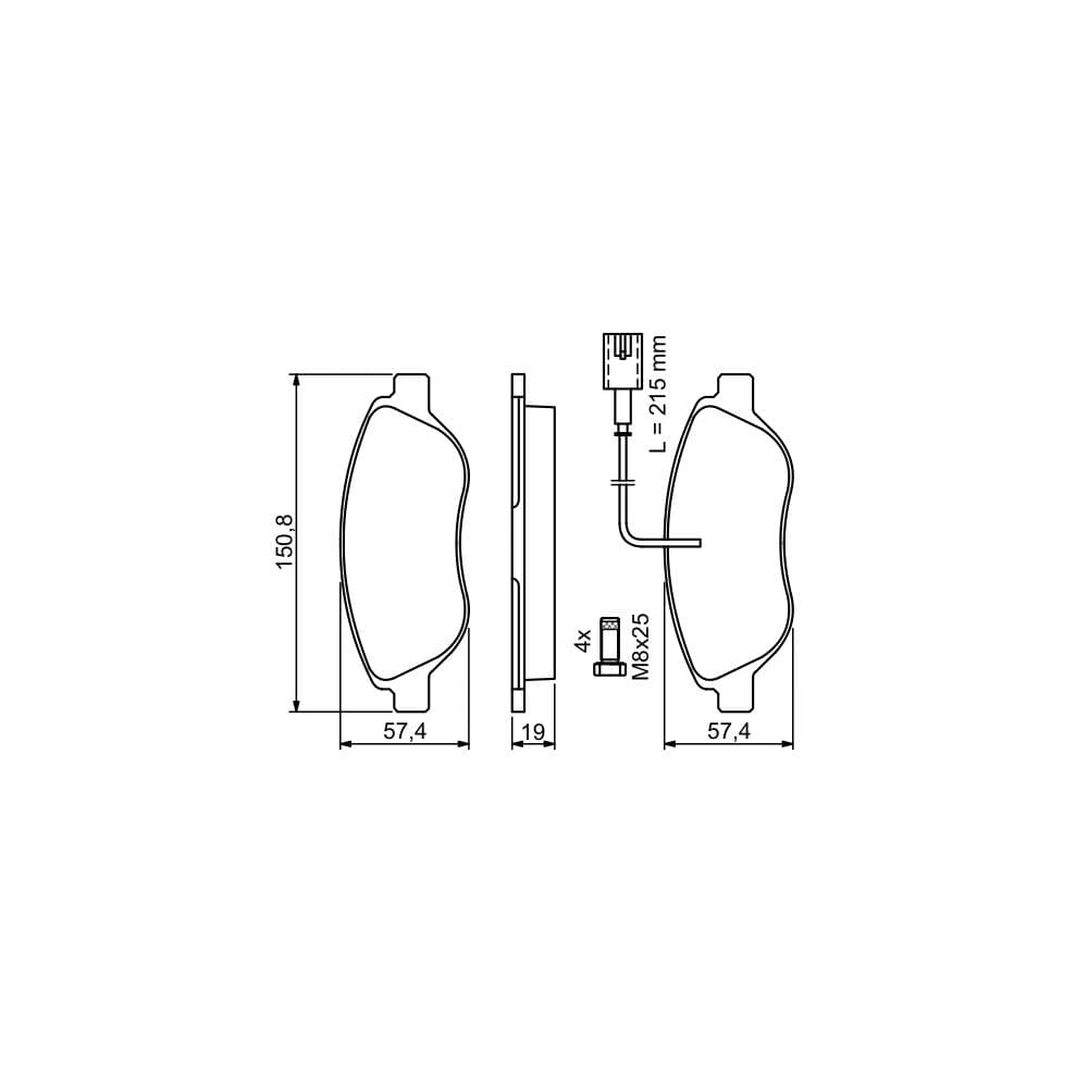 Set placute frana disc BOSCH 0 986 424 595
