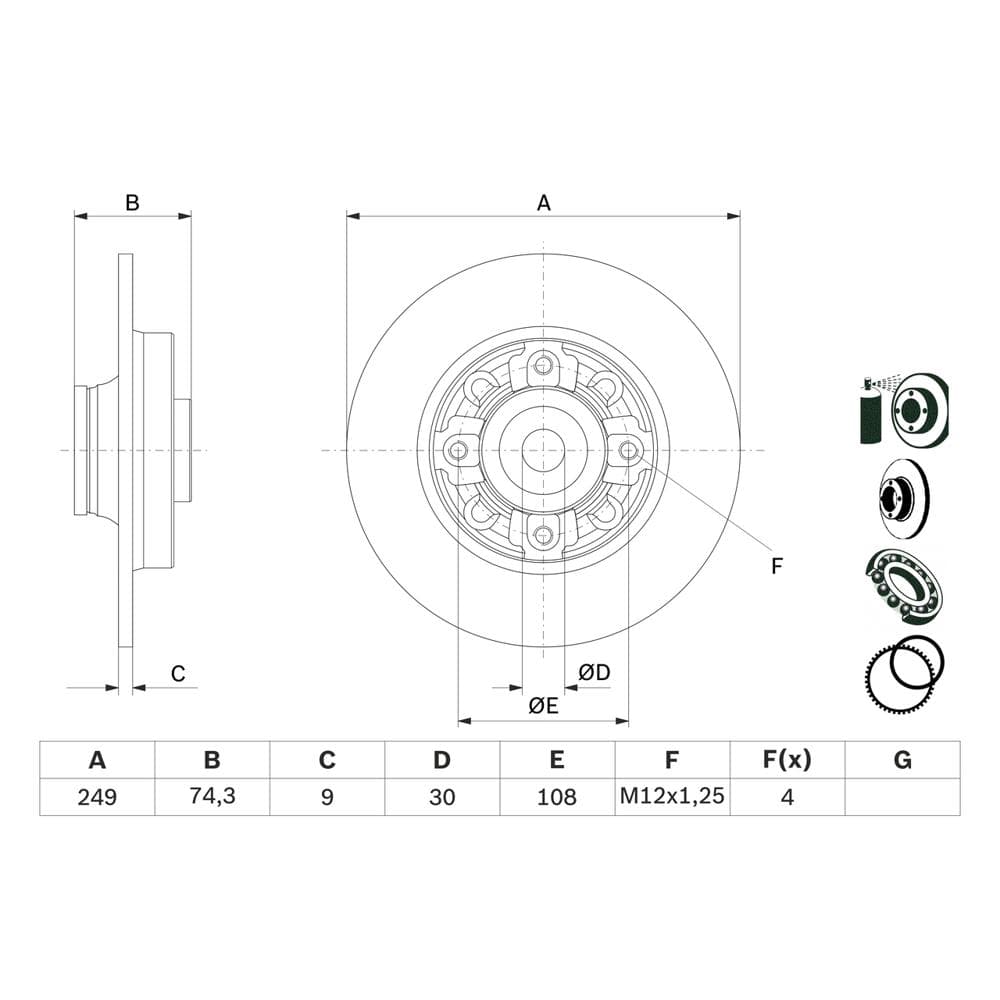 Disc frana BOSCH 0 986 479 400