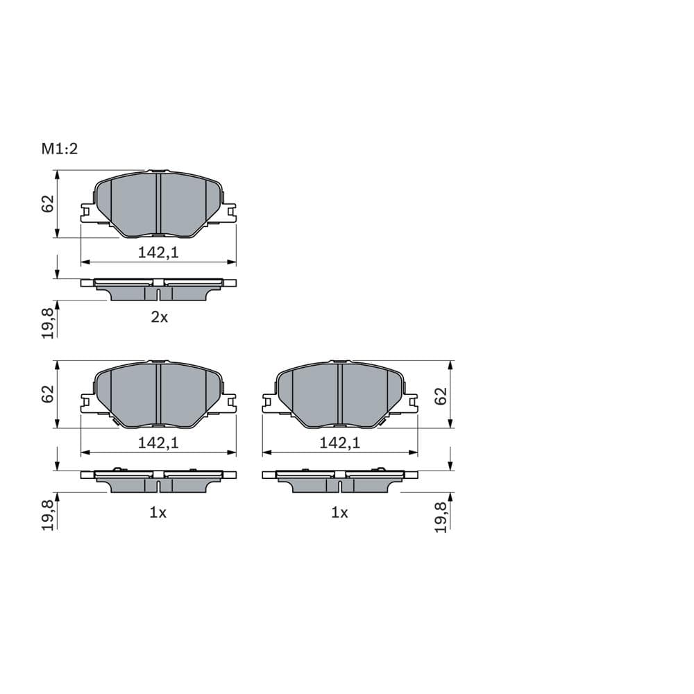 Set placute frana disc BOSCH 0 986 424 868