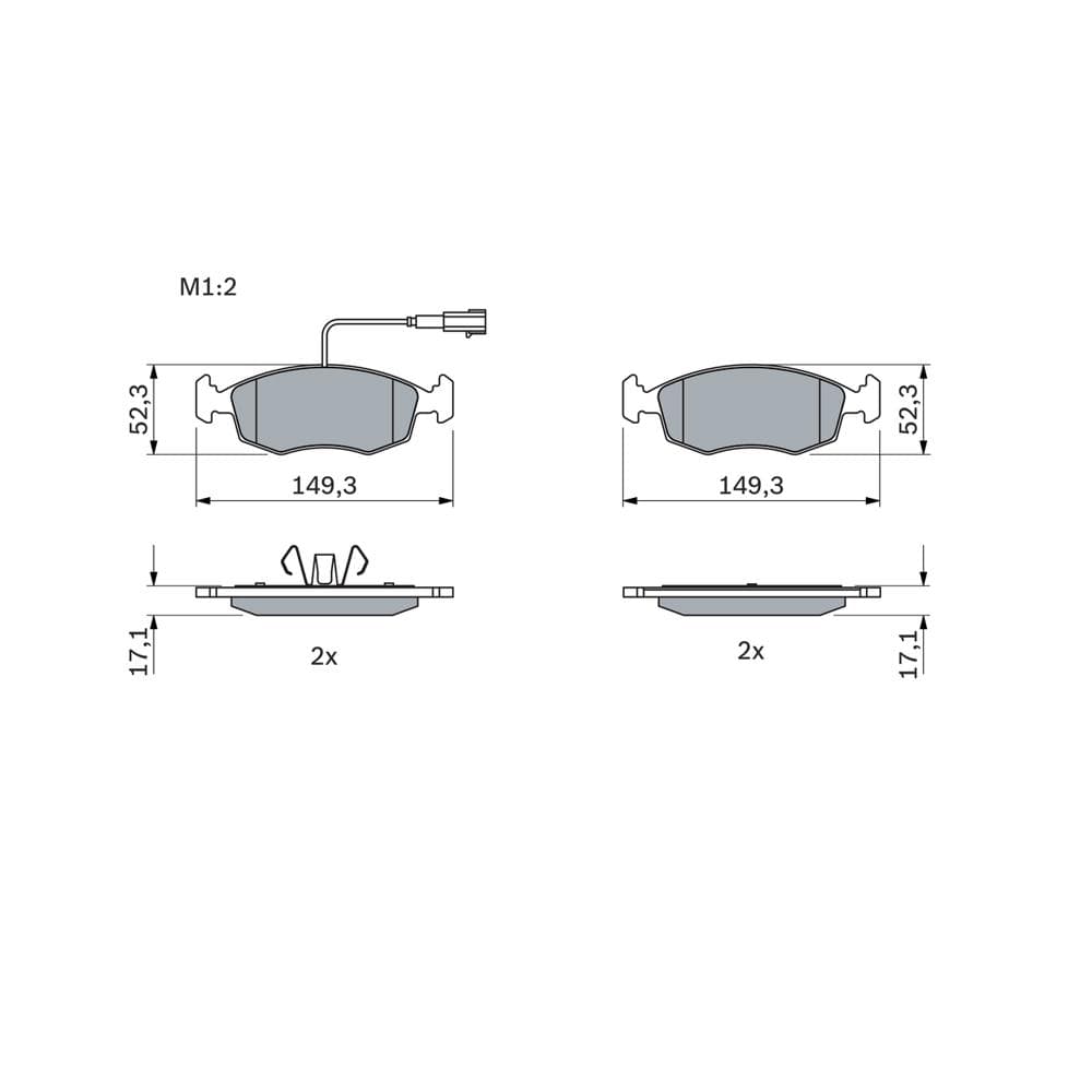 Set placute frana disc BOSCH 0 986 494 463