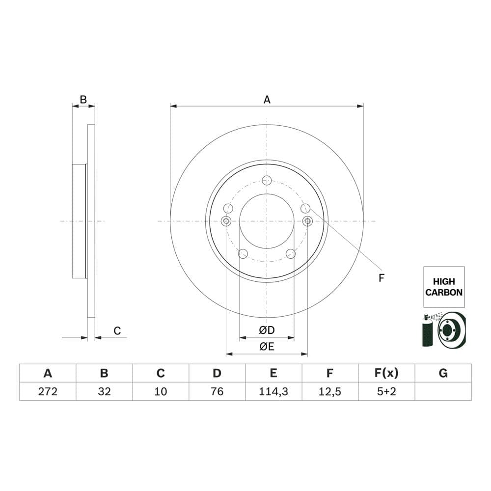 Disc frana BOSCH 0 986 479 G30