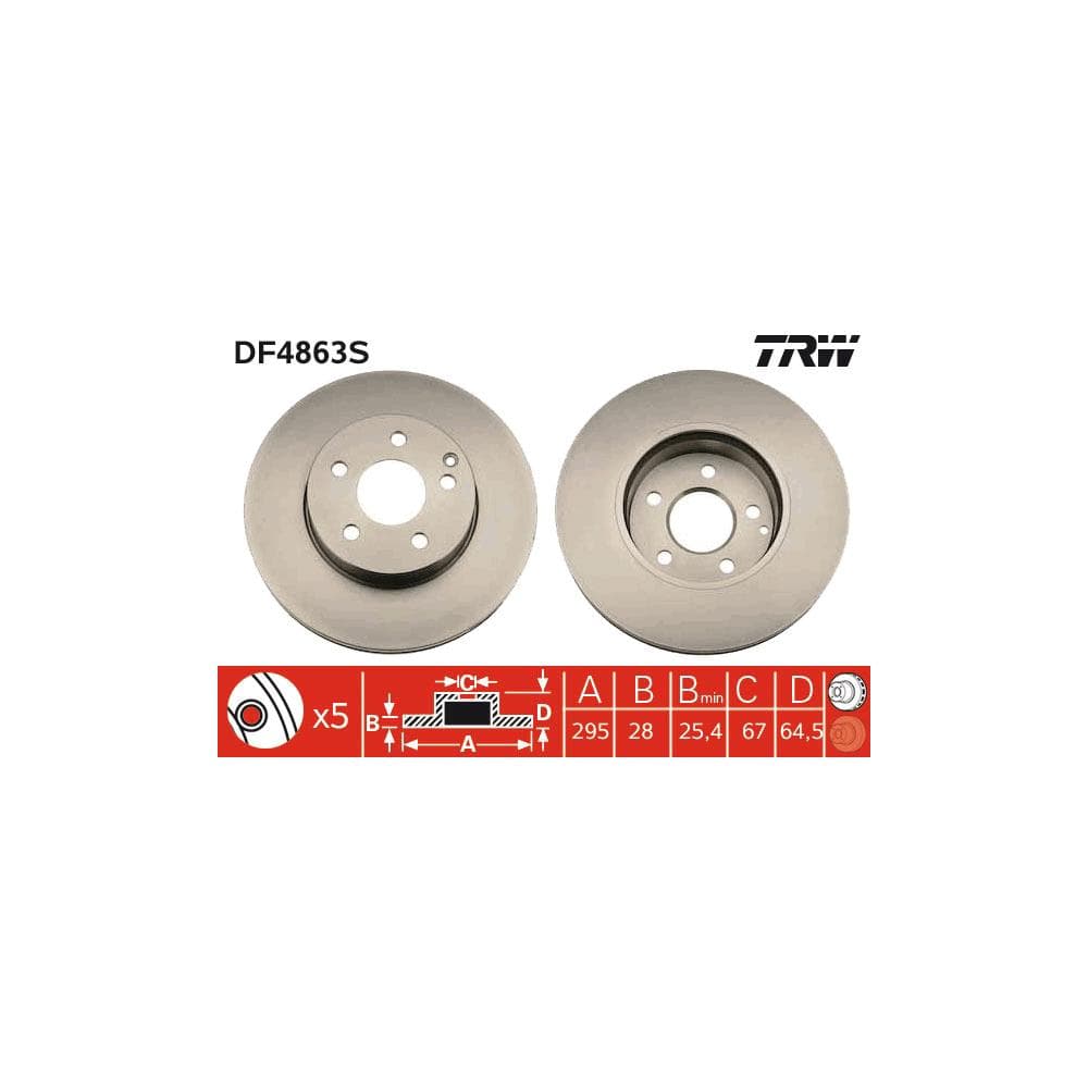 Disc frana TRW DF4863S