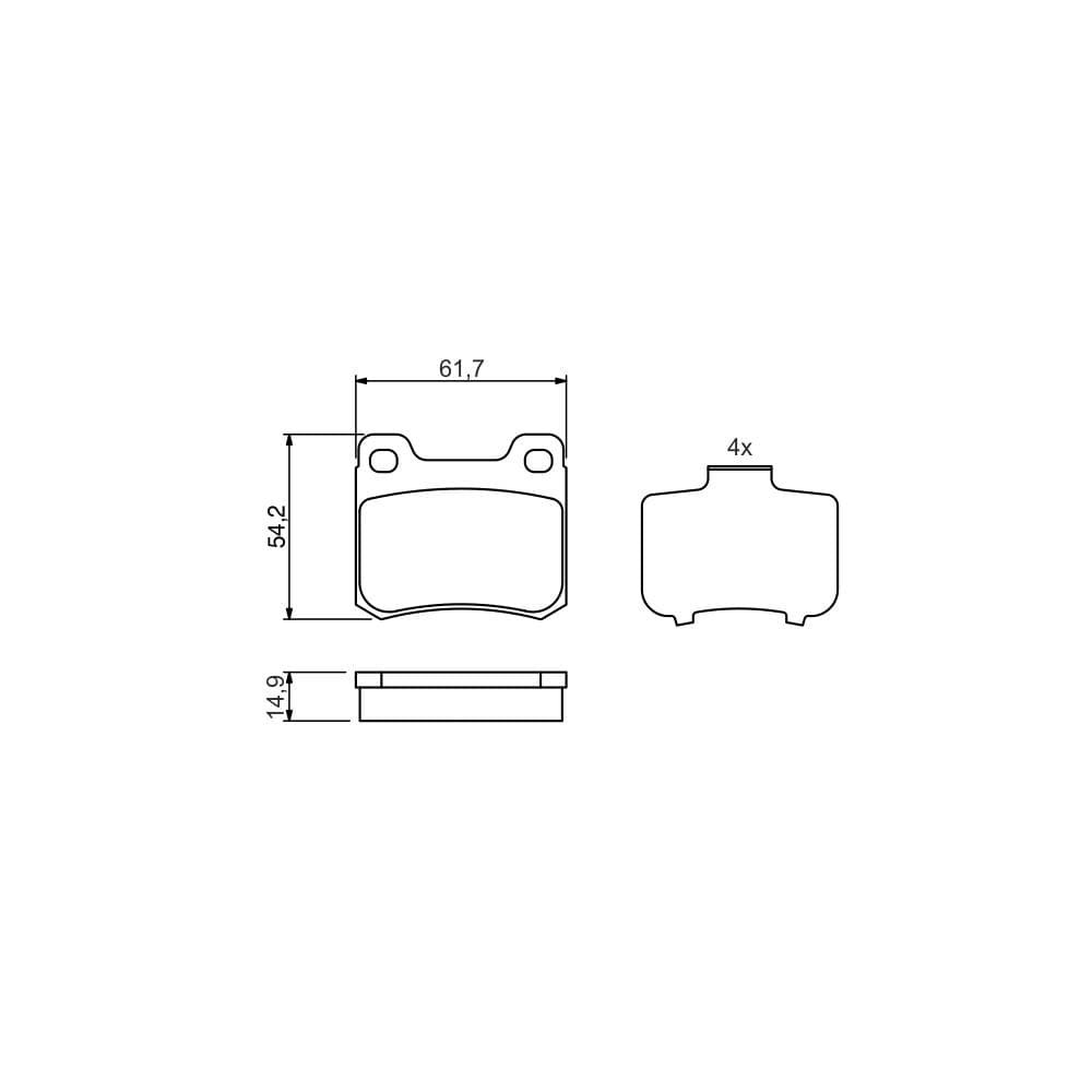 Set placute frana disc BOSCH 0 986 466 871