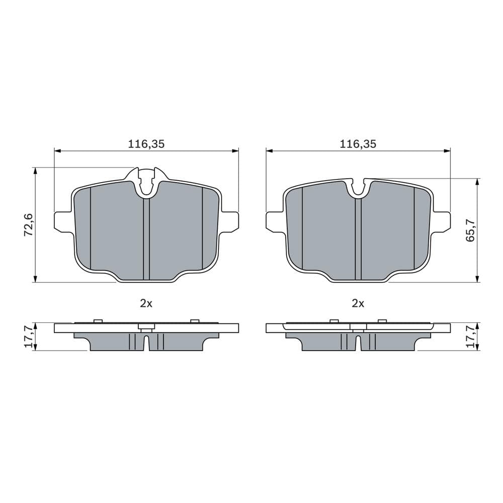 Set placute frana disc BOSCH 0 986 424 922