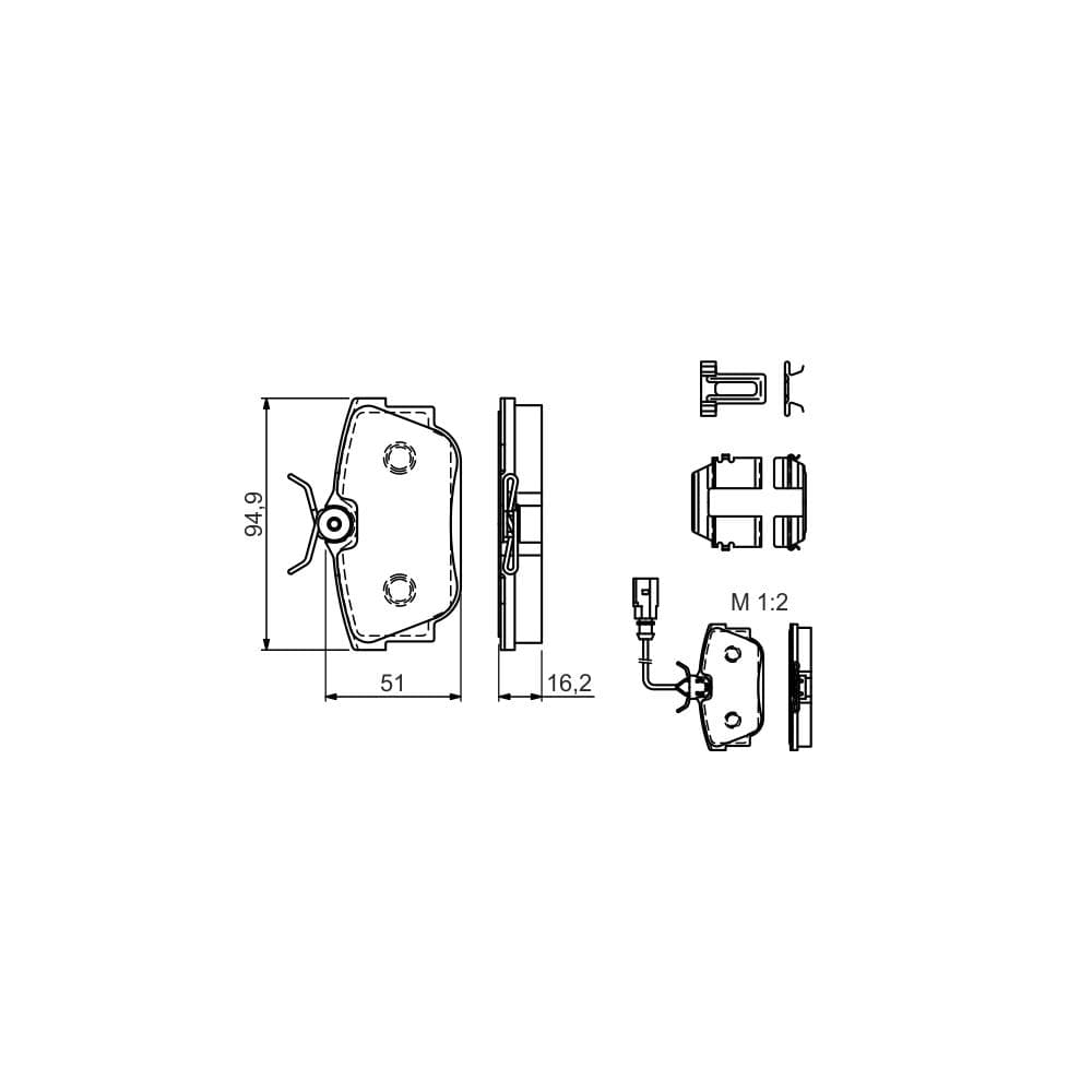 Set placute frana disc BOSCH 0 986 494 529