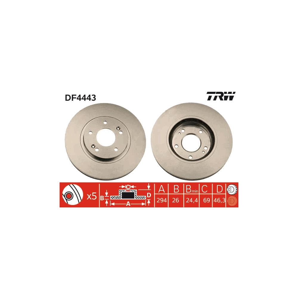 Disc frana TRW DF4443
