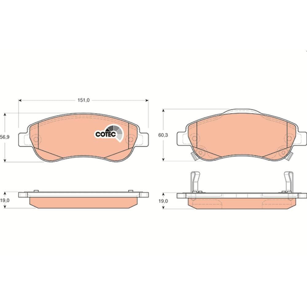 Set placute frana disc TRW GDB3445