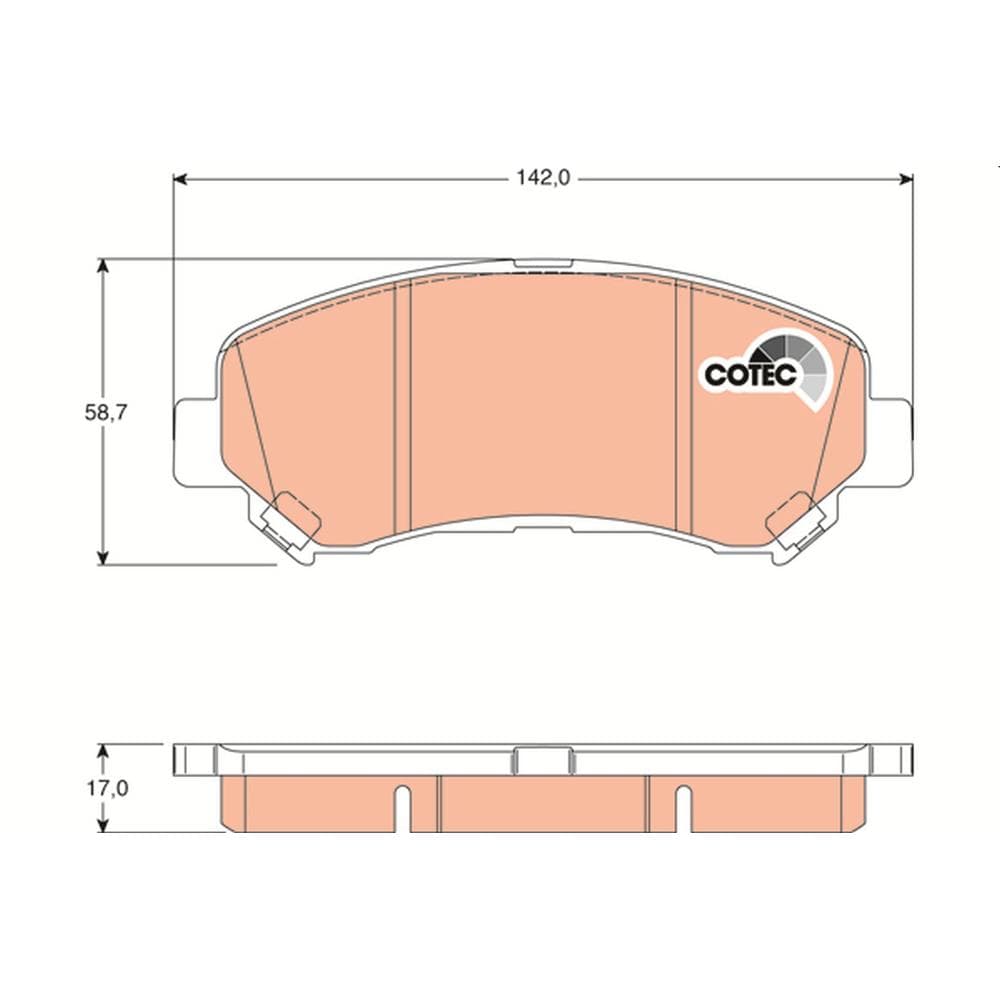 Set placute frana disc TRW GDB3467