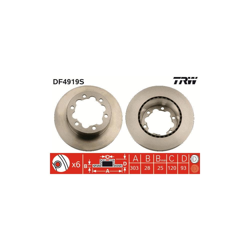 Disc frana TRW DF4919S