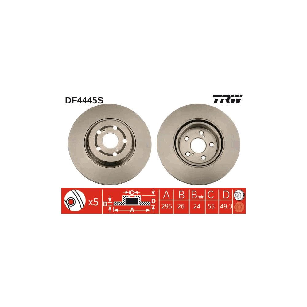 Disc frana TRW DF4445S