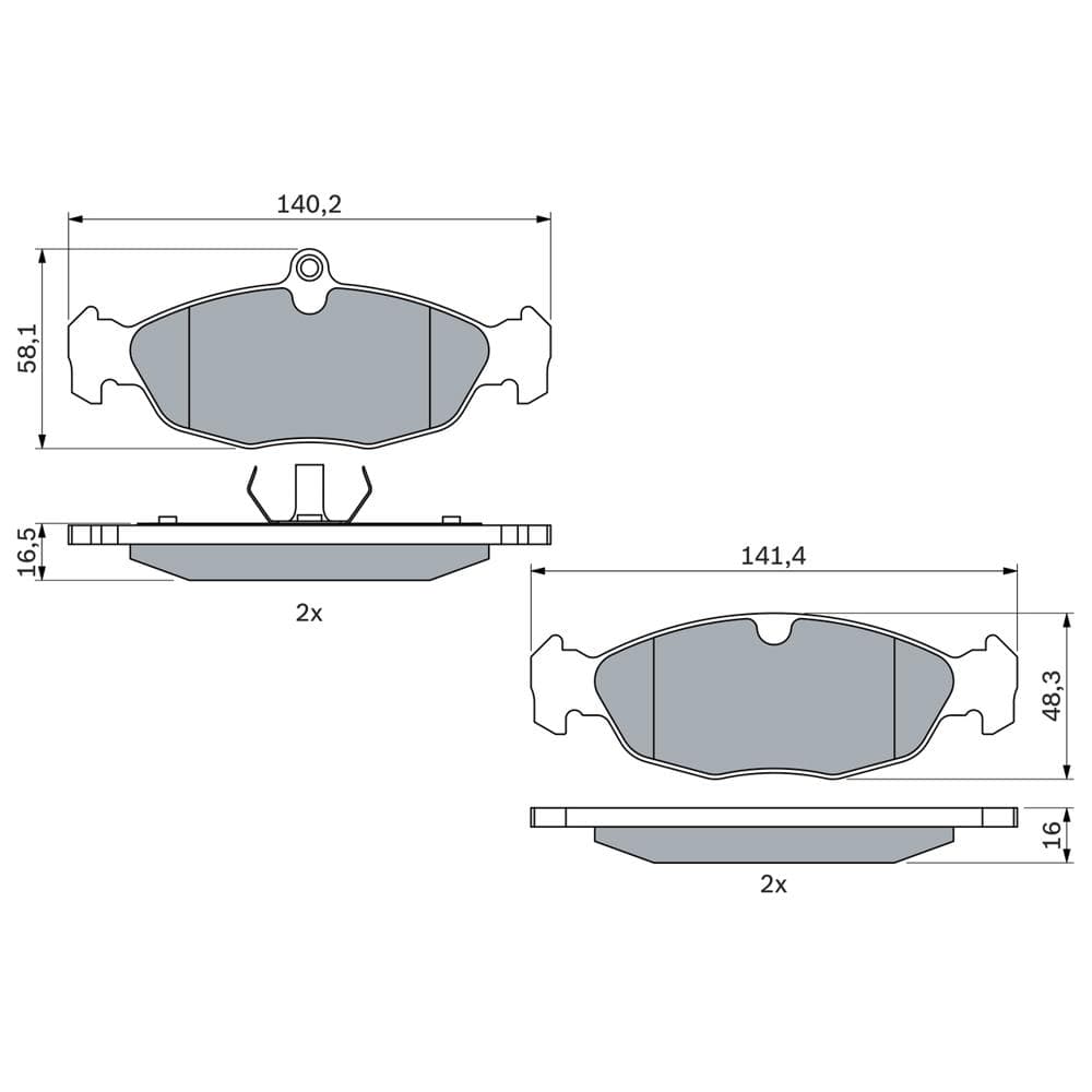 Set placute frana disc BOSCH 0 986 460 938