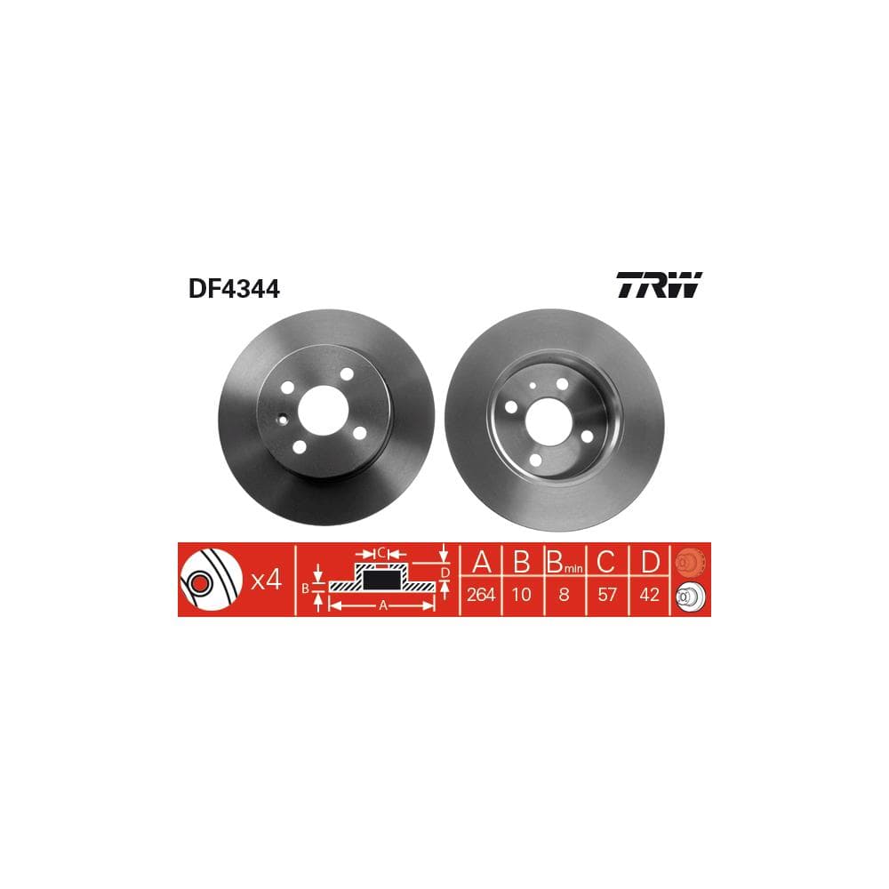 Disc frana TRW DF4344