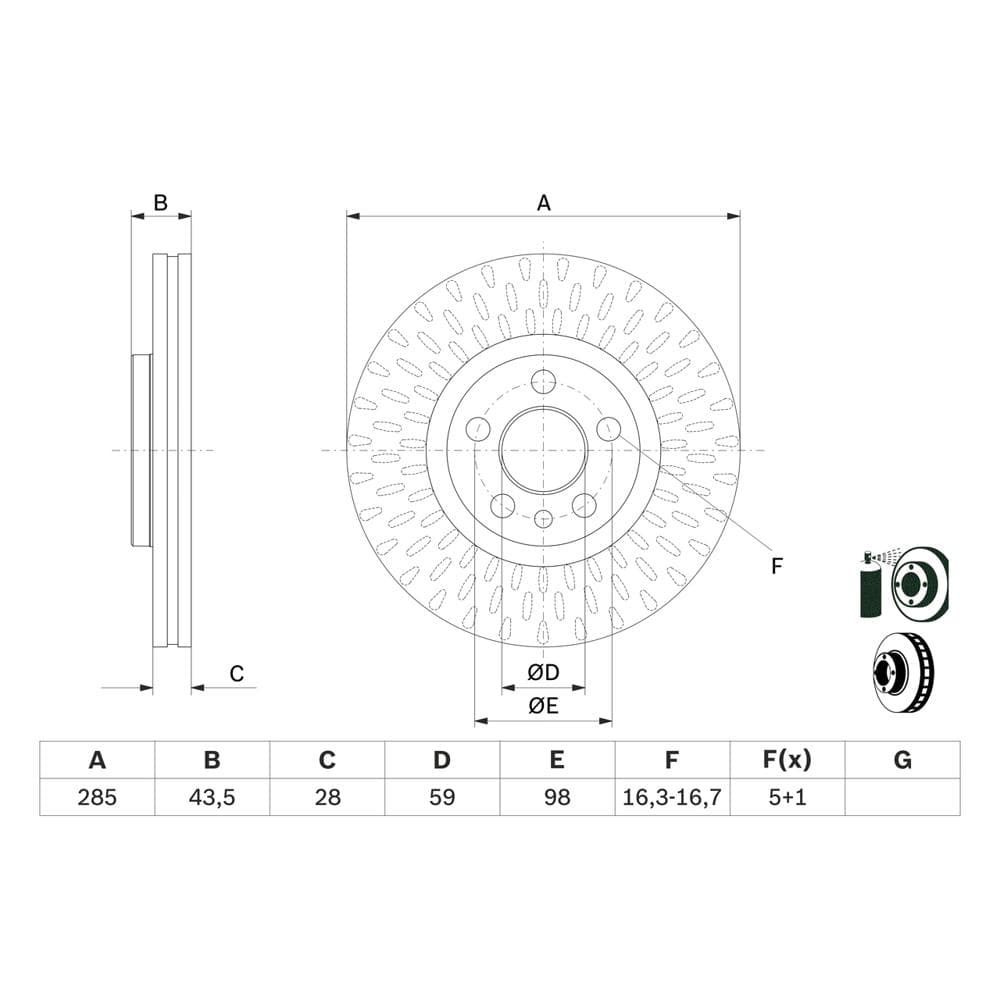Disc frana BOSCH 0 986 479 114